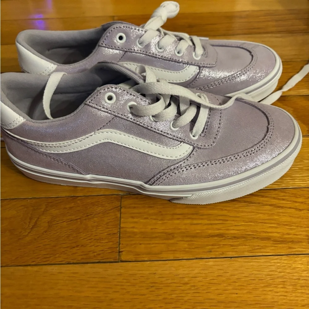 NWT Vans Brooklyn Sparkly Purple Glitter‎ Sneakers | Kids Size 5